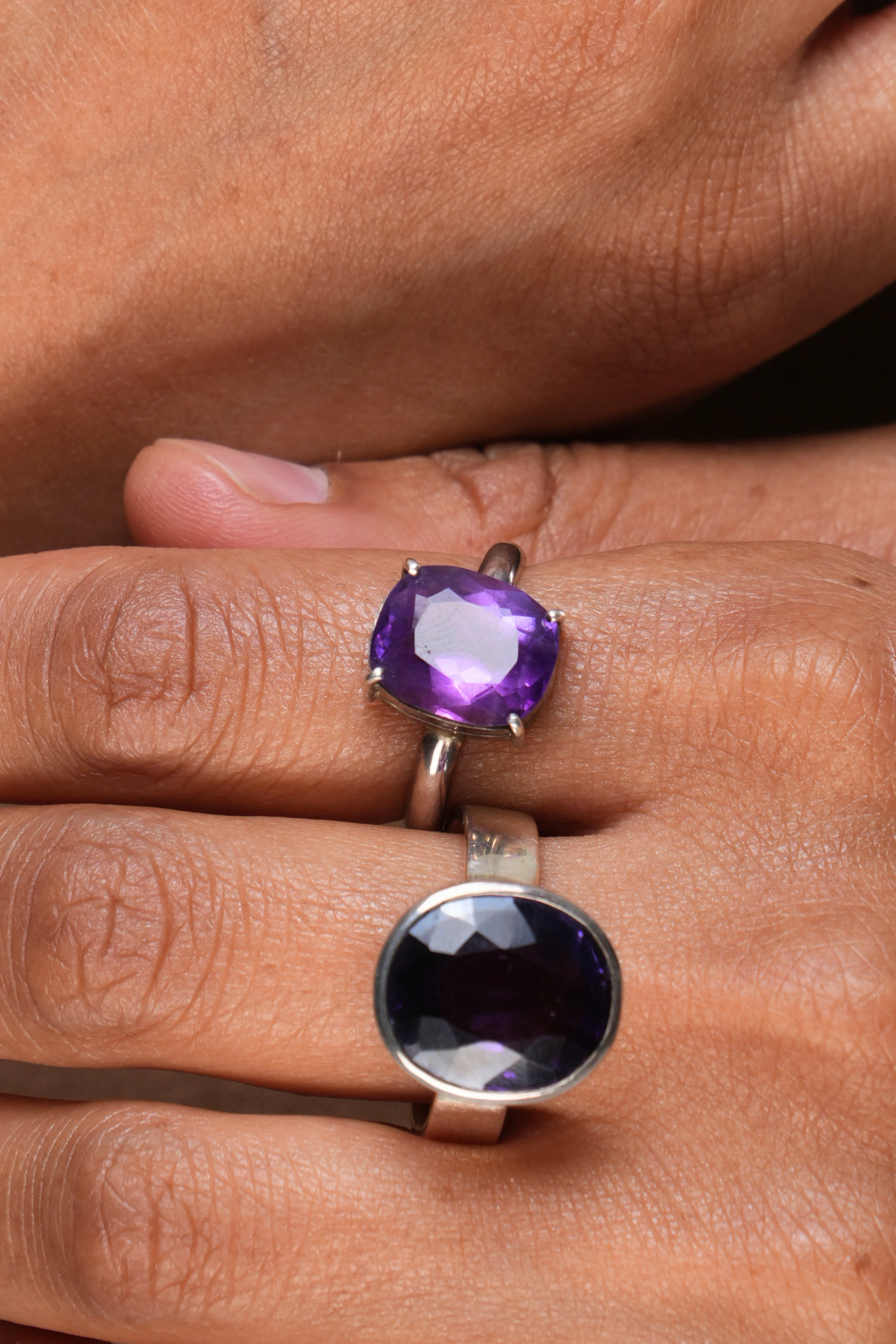 Amethyst Prong Setting (Square) Ring
