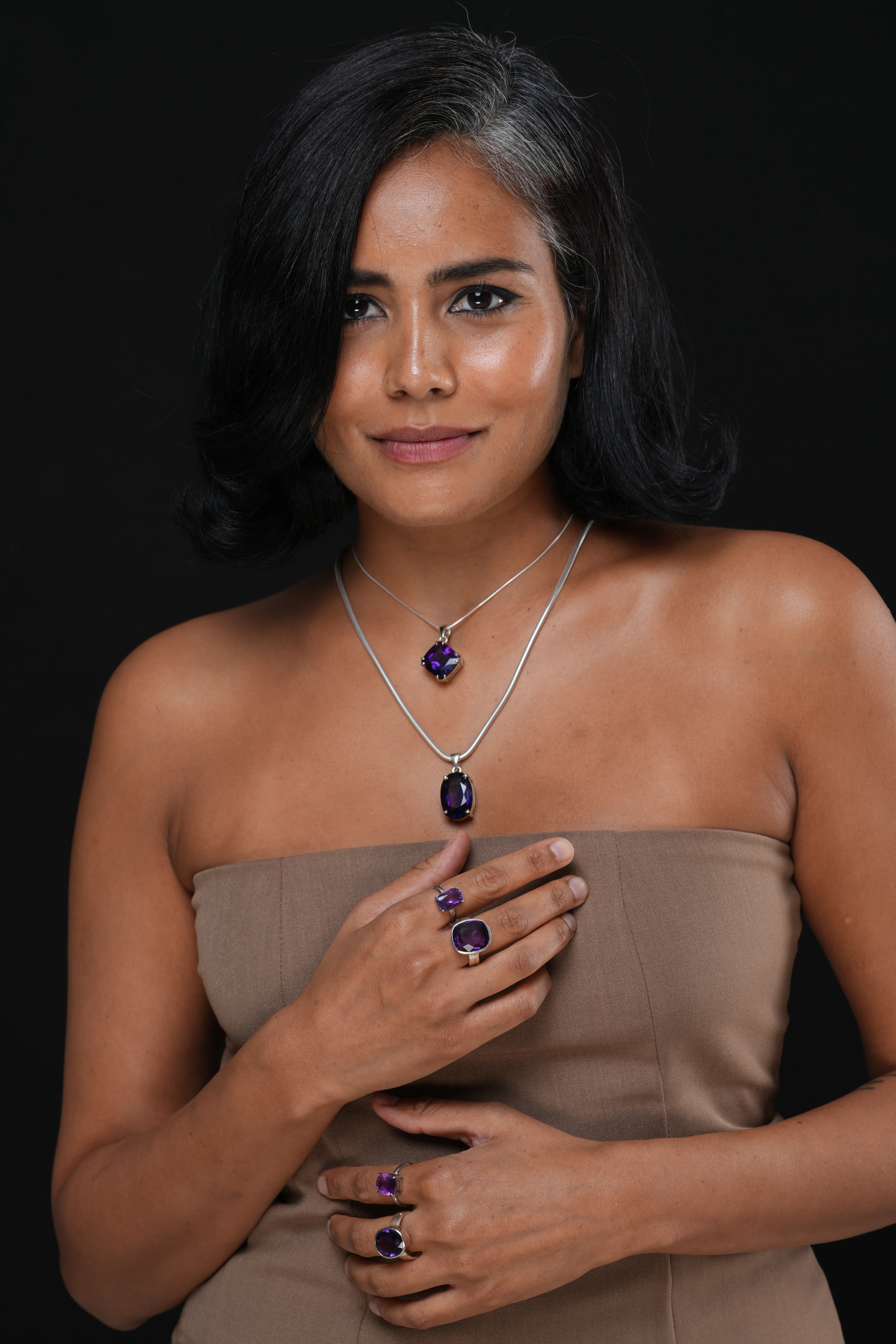 Amethyst Prong Setting (Square) Ring - image 3