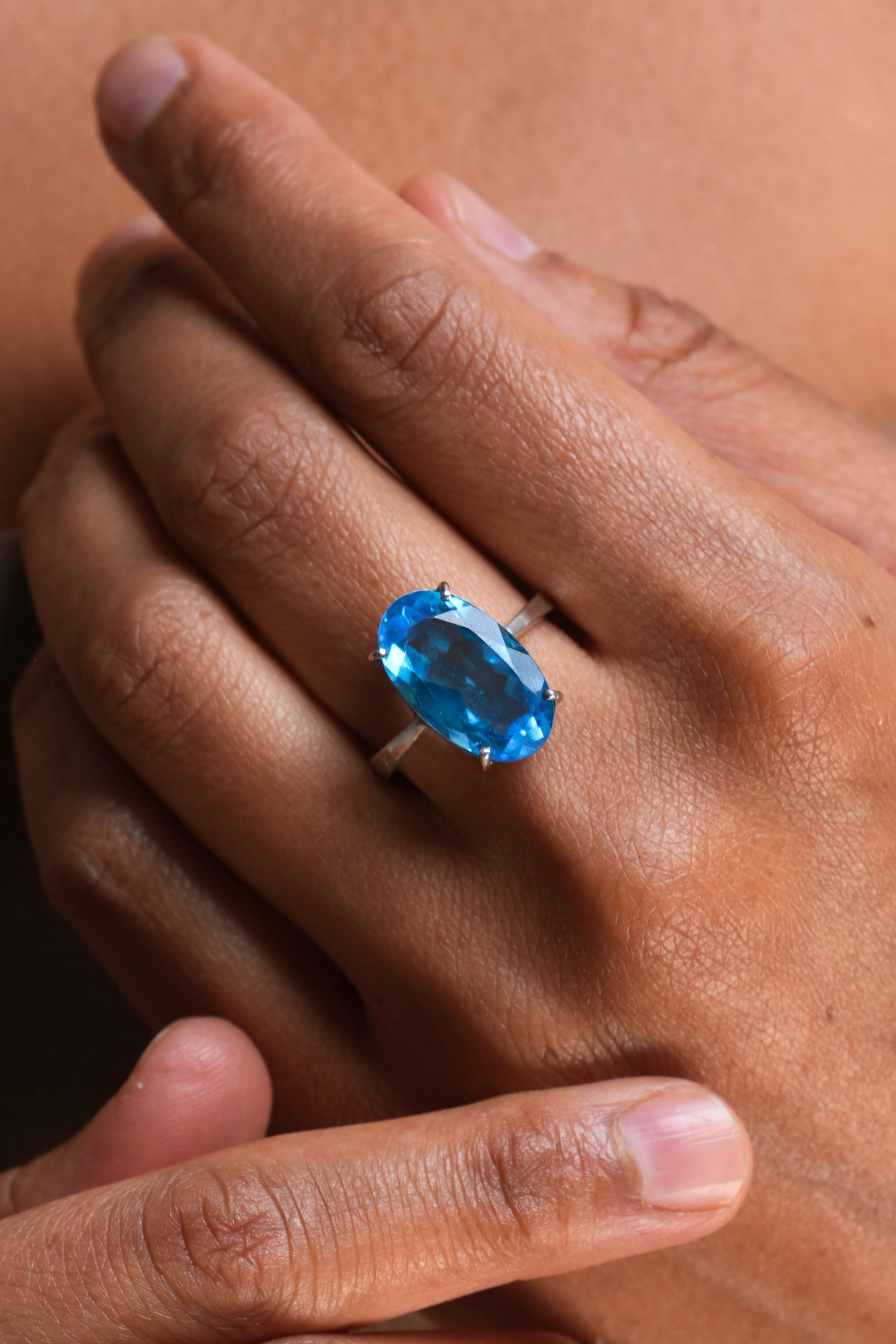 Blue Sovereign Oval Ring