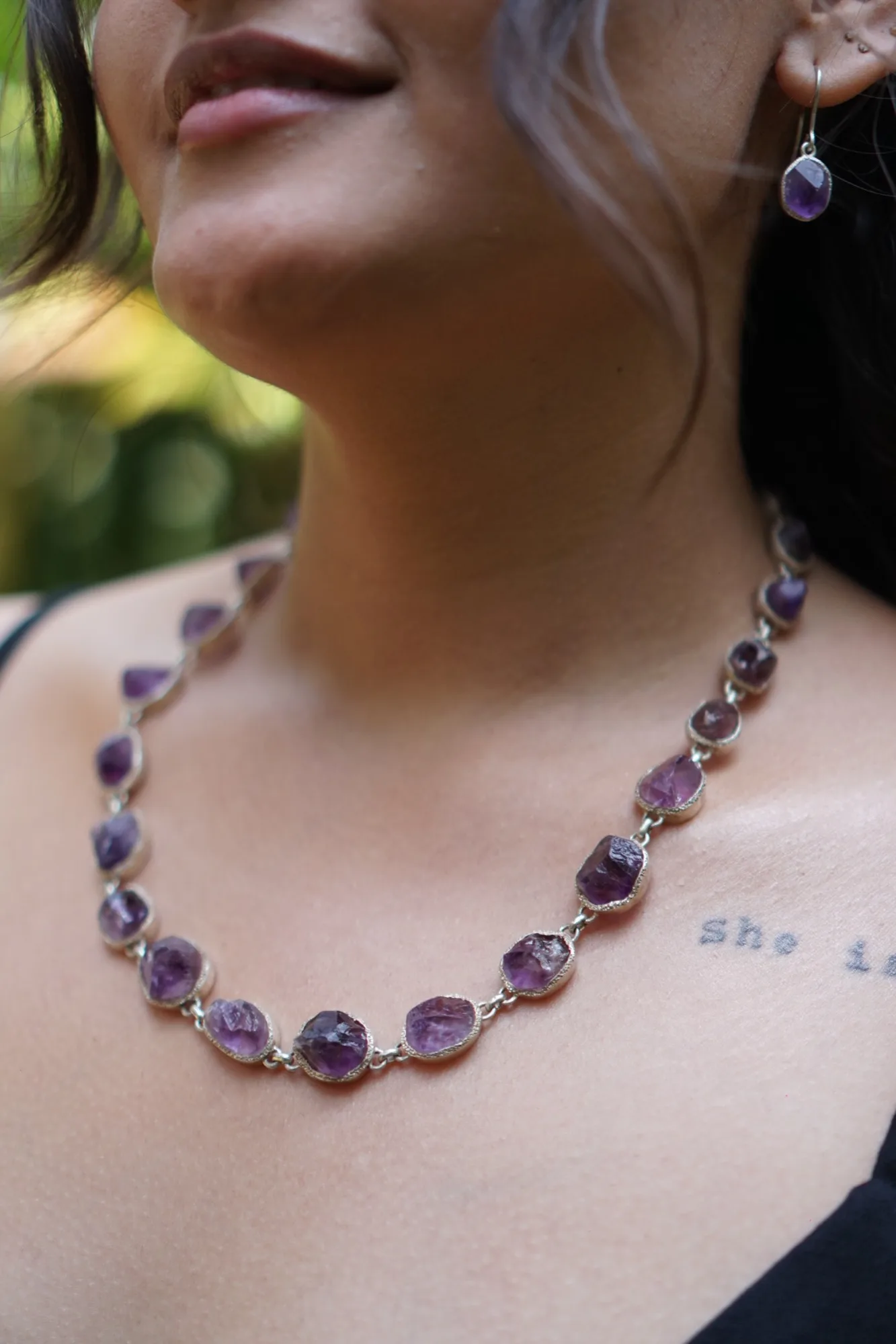 Imperfections of Violet Necklace - Odyssey by Silver