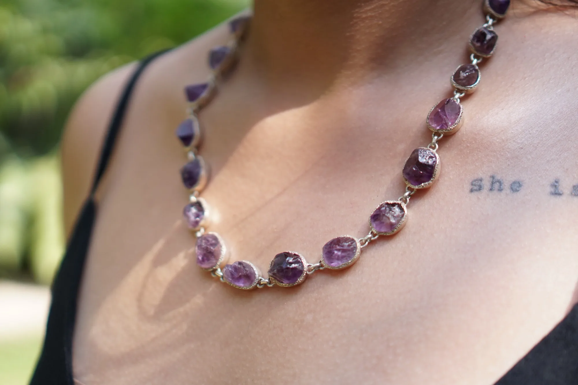 Imperfections of Violet Necklace - Odyssey by Silver