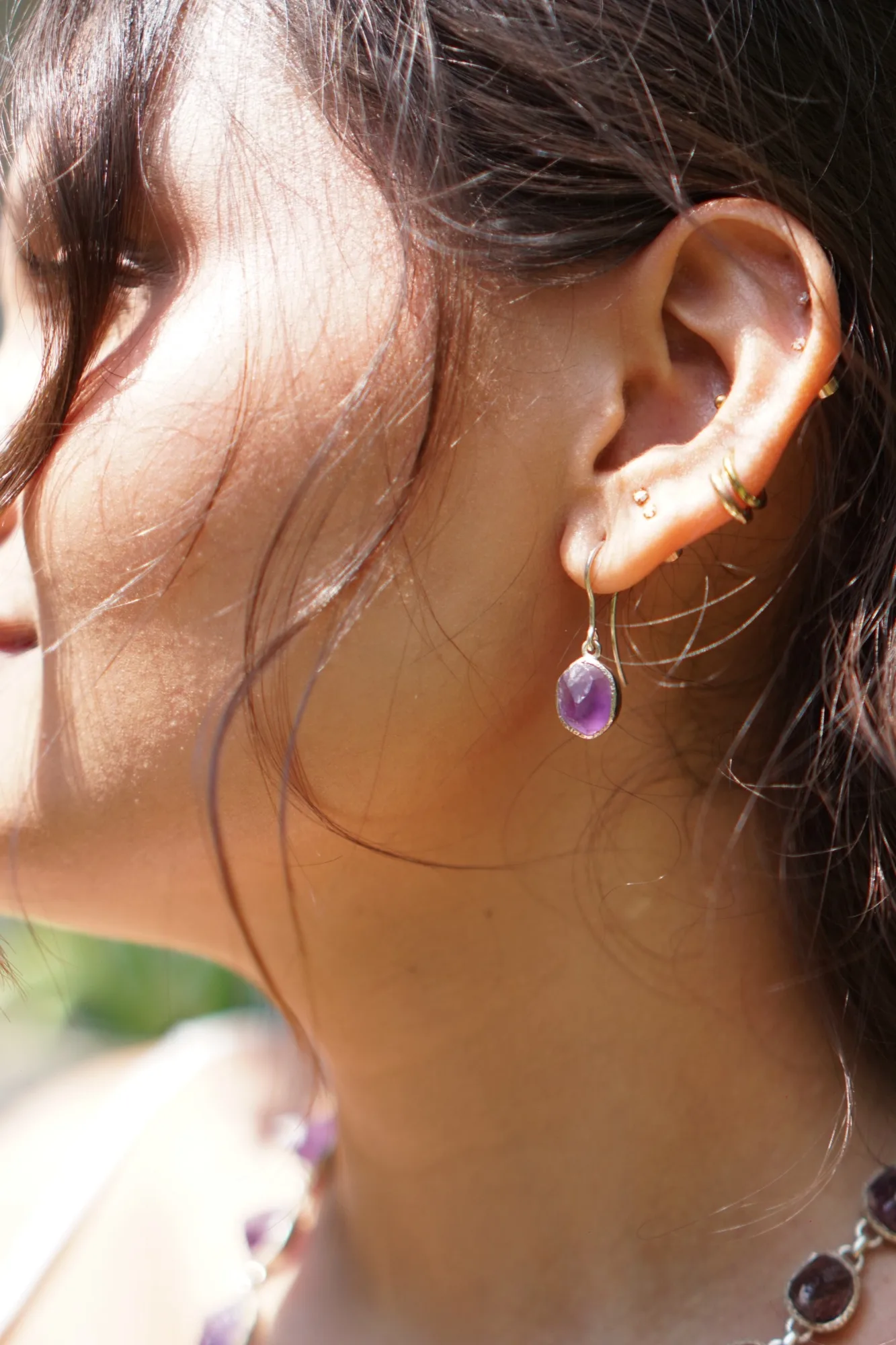 Imperfections of Violet Earrings - Odyssey by Silver