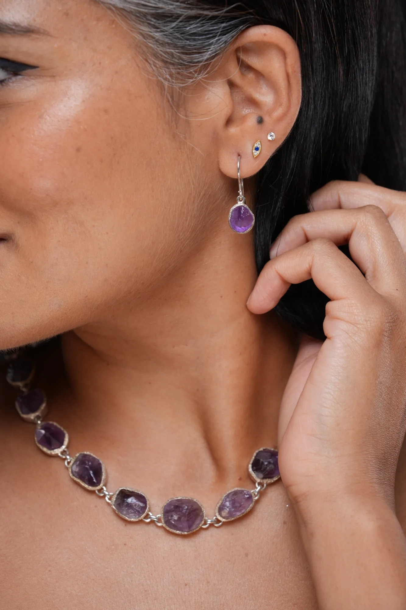 Imperfections of Violet Earrings - Odyssey by Silver