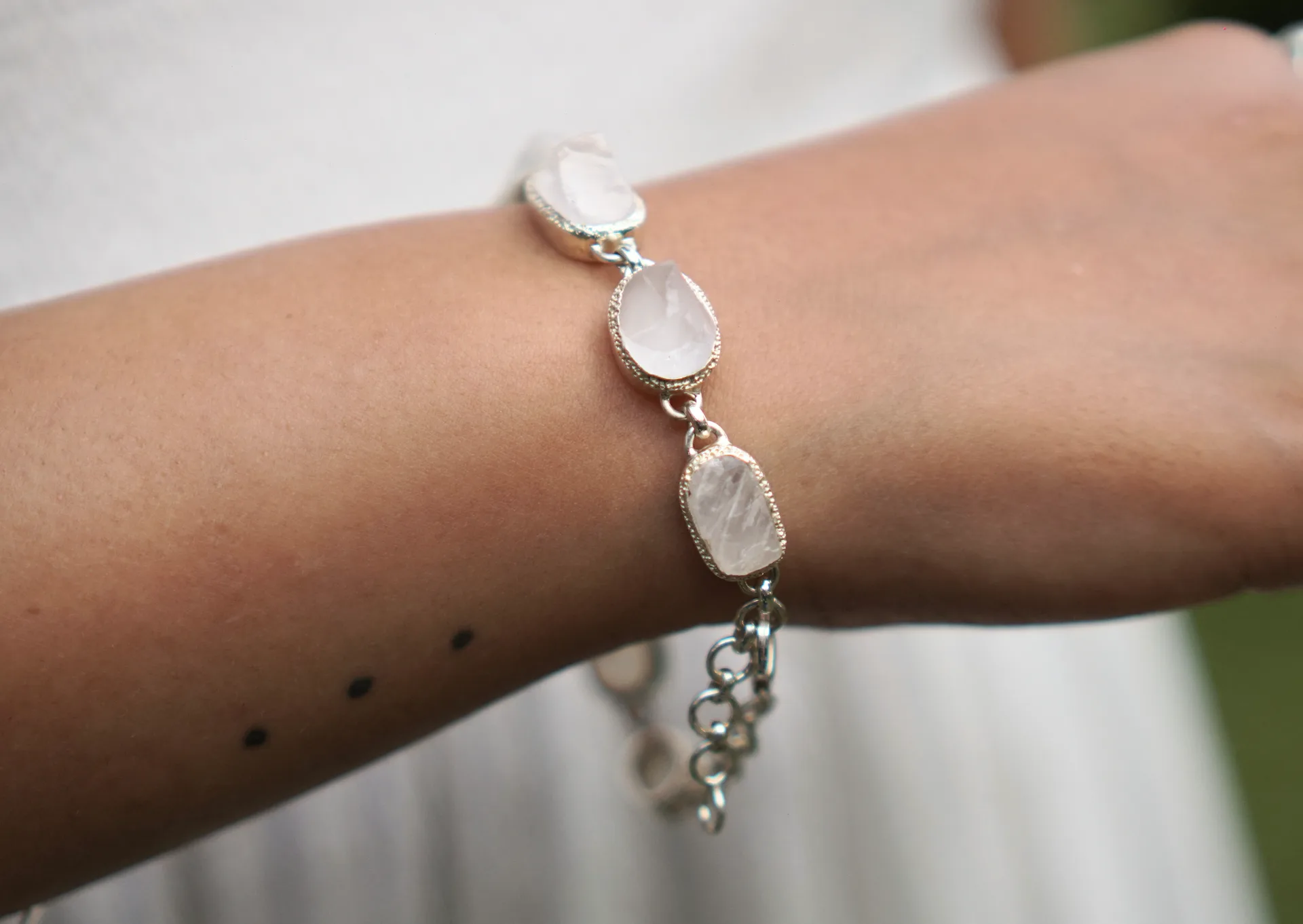 Raw Moonstone Bracelet - Odyssey by Silver
