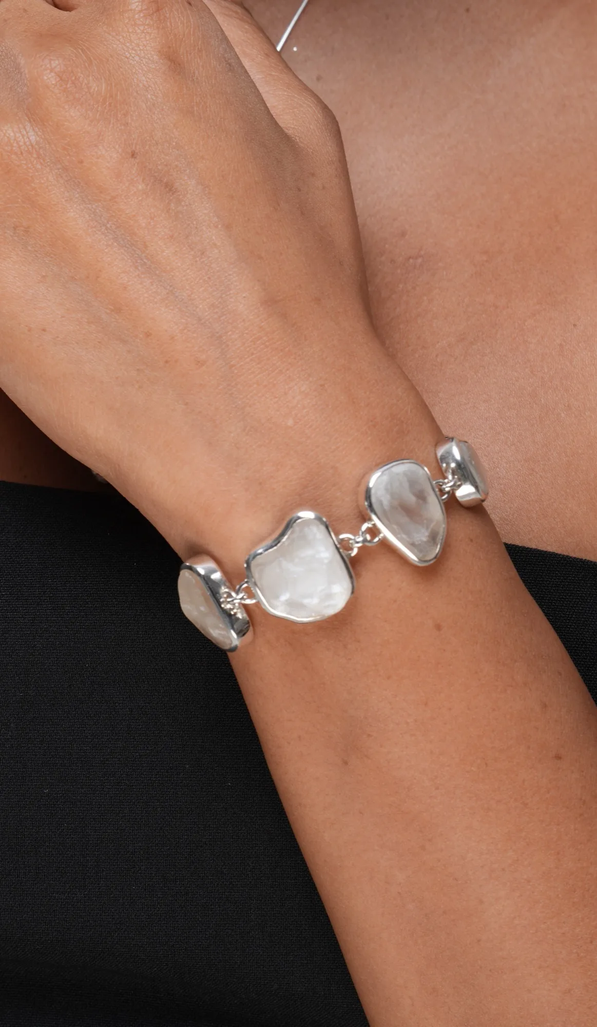 Uncut Moonstone Bracelet - Odyssey by Silver